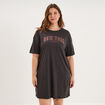 Chemise de nuit courte coton majoritaire gris clair femme grande taille
