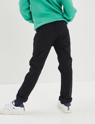 Pantalon regular avec poches noir garçon
