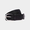 Ceinture tress&eacute;e m&eacute;tallis&eacute;e noir femme