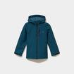 Blouson d&eacute;perlant fourr&eacute; &agrave; capuche bleu canard gar&ccedil;on
