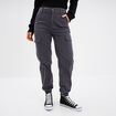 Pantalon cargo taille haute ajustable gris foncé femme