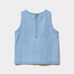 Blouse en jean sans manches coton denim triple stone fille