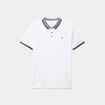 Polo slim manches courtes stretch blanc homme