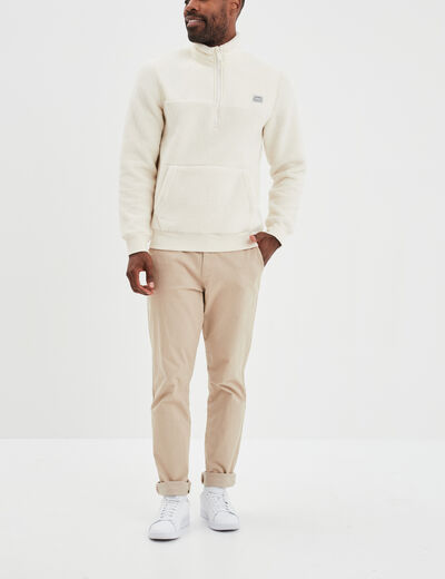 Sweat camionneur polaire Creeks blanc homme