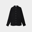 Chemise oversize lin mélangé noir femme