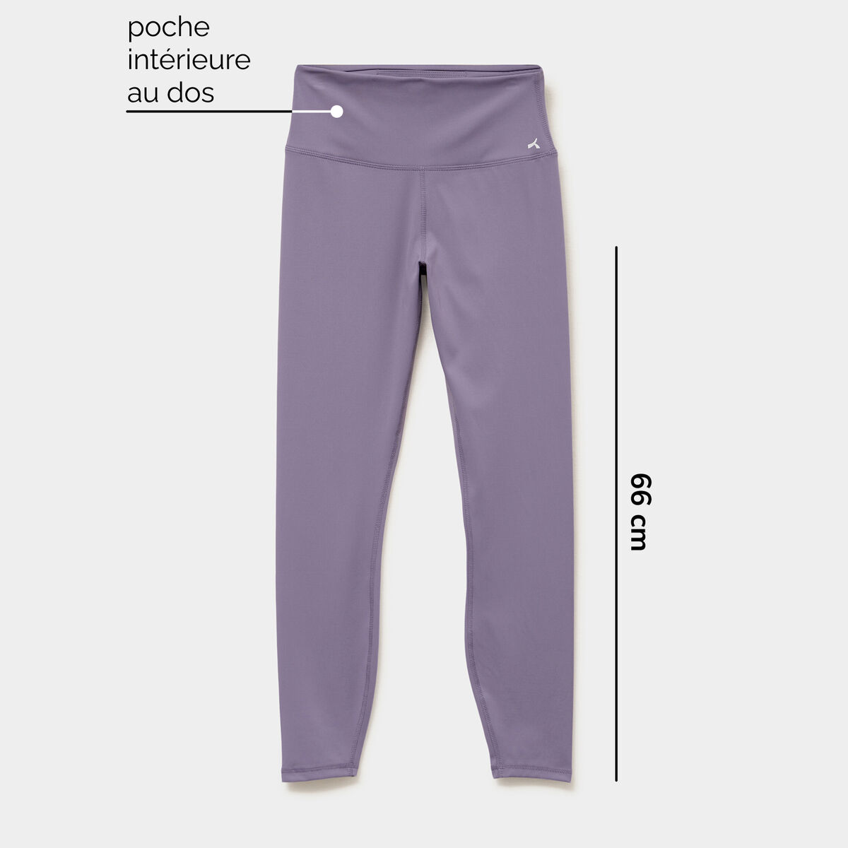 Legging de sport gainant taille haute violet femme