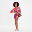 Robe ajustée noeud avec boucle Mosquitos rose fushia femme