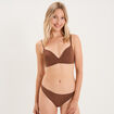 Soutien-gorge triangle bretelles fines marron femme