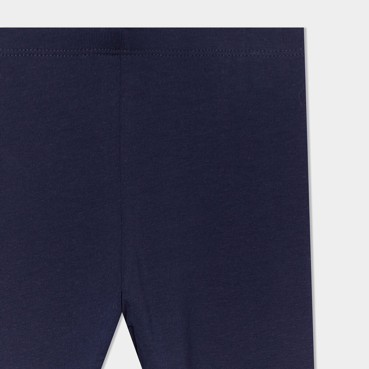 Legging uni en coton bleu marine bébé fille