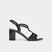 Sandales &agrave; talons Mosquitos noir femme