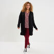 T-shirt col tunisien manches 3/4 bordeaux femme grande taille