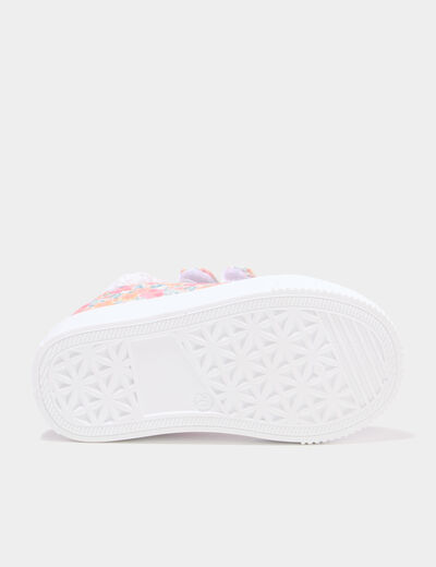 Tennis basses renforc&eacute;es semelle souple multicolore b&eacute;b&eacute; fille