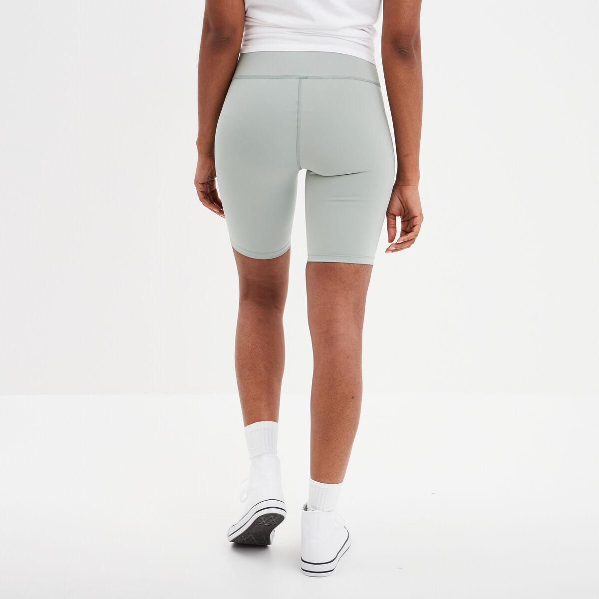 Legging court sport cycliste stretch vert pastel femme