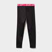 Legging stretch taille &eacute;lastiqu&eacute;e noir fille