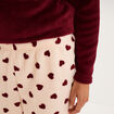 Ensemble pyjama velours Les Artistochats bordeaux femme
