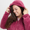 Veste de pyjama à capuche rose framboise femme grande taille