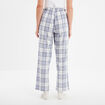 Pantalon de pyjama en coton ajusable bleu femme