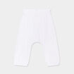 Pantalon fluide taille smockée blanc bébé fille