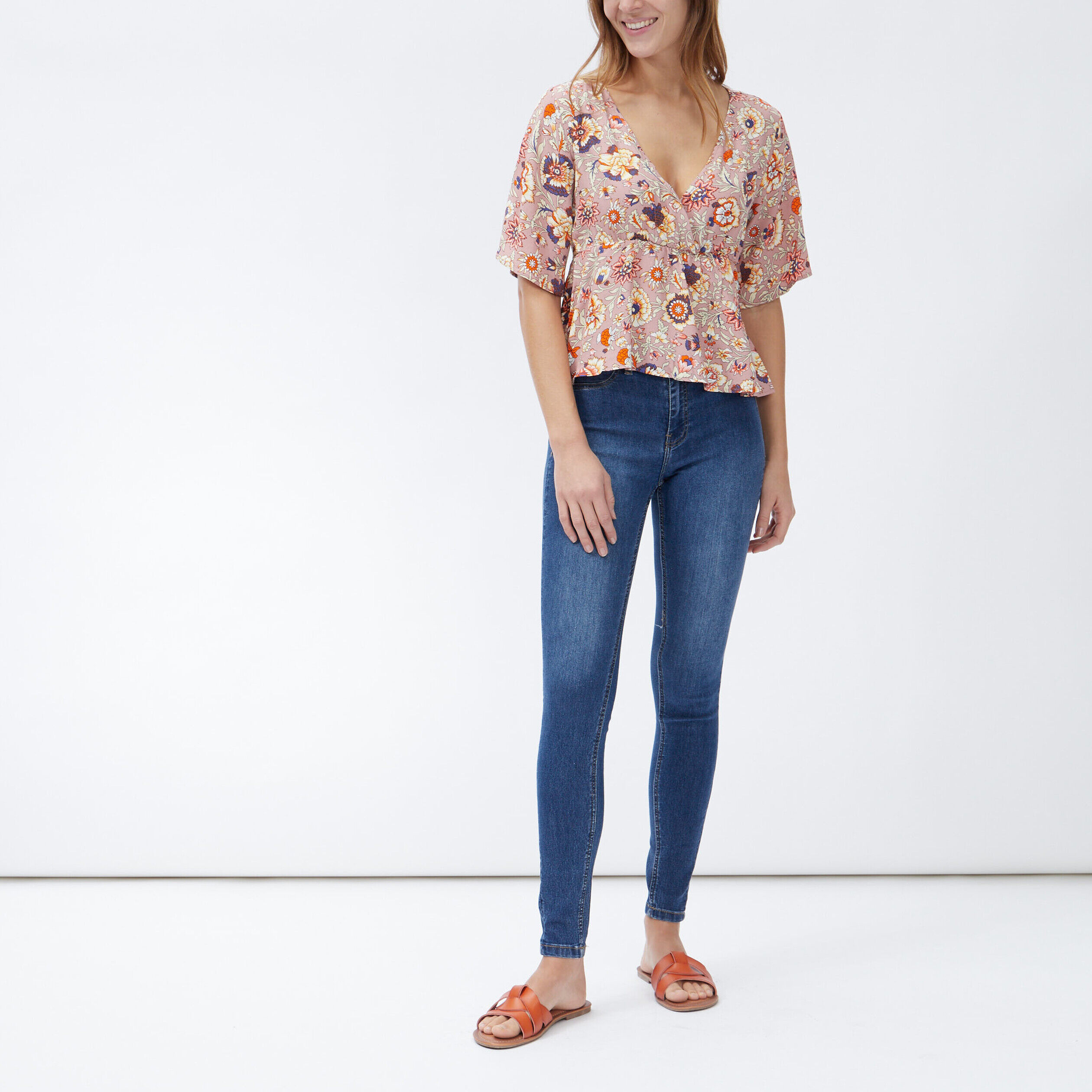 Jean taille basse shop femme pas cher