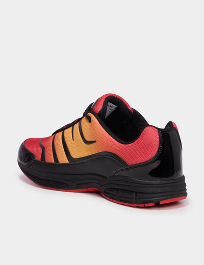 Running &agrave; lacets semelle &eacute;paisse orange fonc&eacute; homme