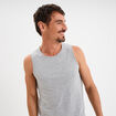 Débardeur col rond bretelles larges gris homme