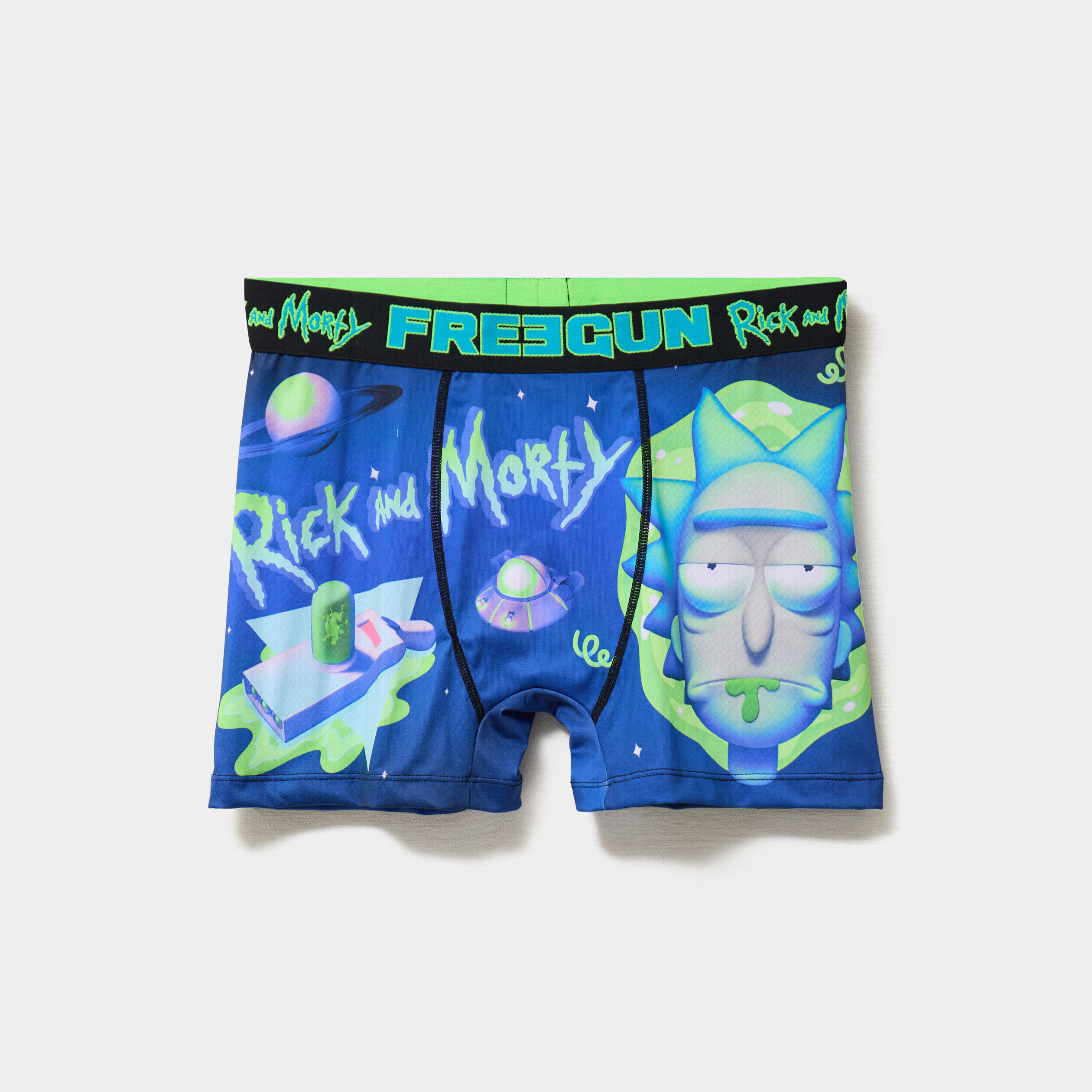 Boxer Rick et Morty bleu homme