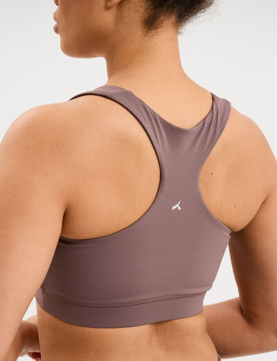 Brassi&egrave;re de sport dos nageur mauve femme