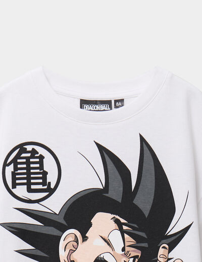 T-shirt manches courtes Dragon Ball blanc gar&ccedil;on