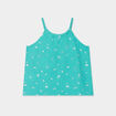 Blouse bretelles tressées vert menthe fille