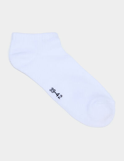 Lot 5 paires chaussettes invisibles blanc femme