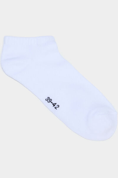 Lot 5 paires chaussettes invisibles blanc femme
