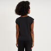 T-shirt asym&eacute;trique avec broche noir femme