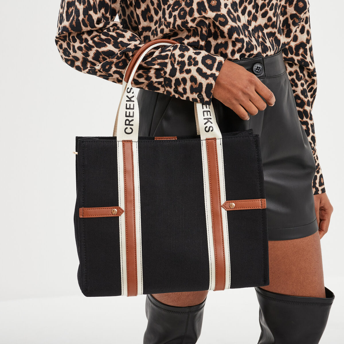 Sac &agrave; main avec bandouli&egrave;re noir femme