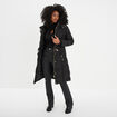 Jean denim bootcut enduit noir femme