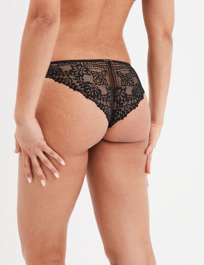 Culotte en dentelle noir femme