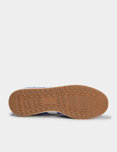 Tennis basses &agrave; lacets bleu homme