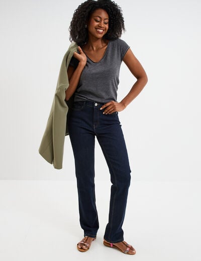 Jeans regular 5 poches coton Creeks denim brut femme
