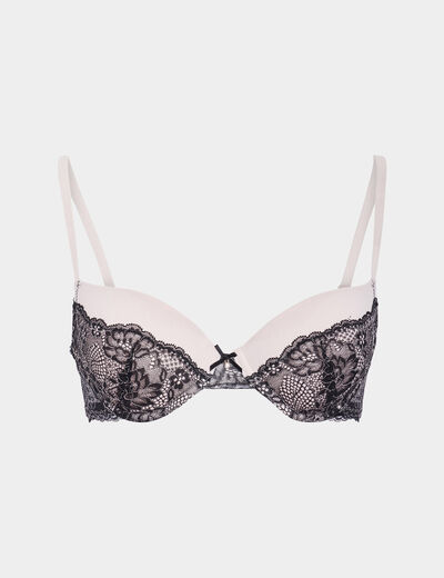 Soutien-gorge corbeille dentelle rose clair femme