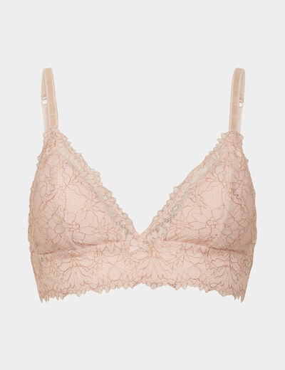 Soutien-gorge triangle paddé rose clair femme