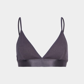 Soutien-gorge triangle côtelé gris foncé femme