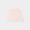 Gilet boutonné manches longues coton rose clair bébé fille