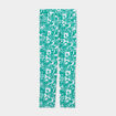Pantalon de pyjama fluide taille haute vert femme