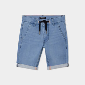 Bermuda droit en jean denim double stone garçon