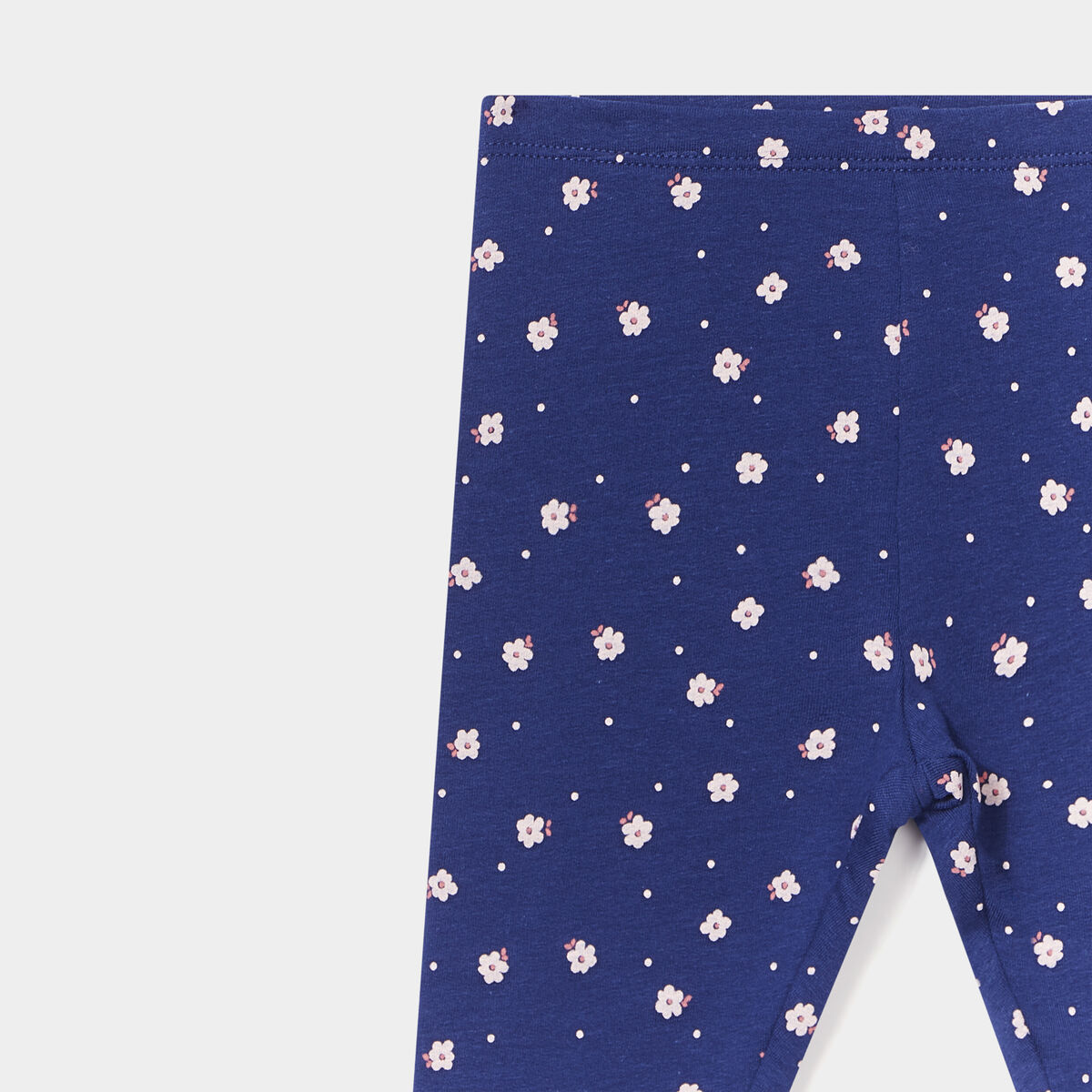 Legging molletonné bleu marine bébé fille