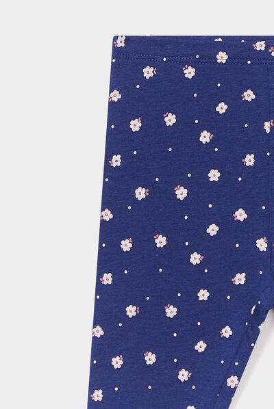 Legging molletonné bleu marine bébé fille