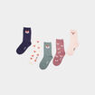 Lot 5 paires chaussettes multicolore fille