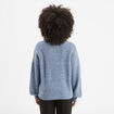 Gilet boutonné col en V bleu gris femme