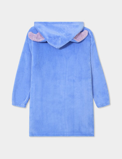 Sweat pyjama à capuche velours Stitch bleu fille