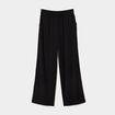 Pantalon fluide élastiqué avec bandes noir femme