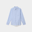 Chemise manches ajustables 1 poche coton bleu ciel femme